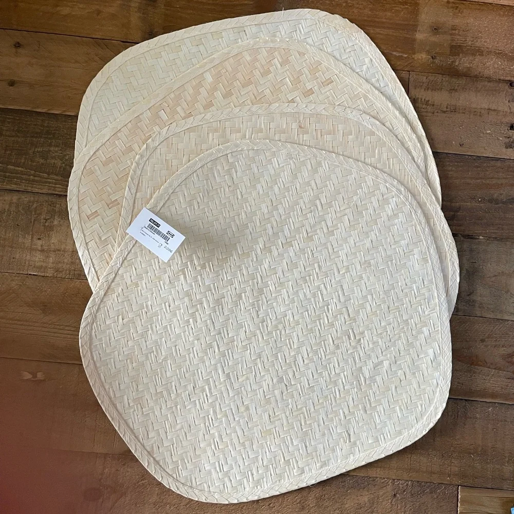 IKEA Paddfisk Handmade Palm Leaf Place Mat - Set of 4